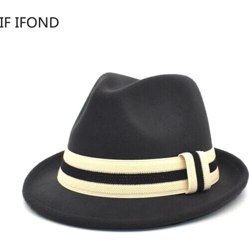 Fall Winter Warm Wool Trilby Hat Men Women Retro Jazz Fedora Hats Outdoor Party Travel Felt Hat