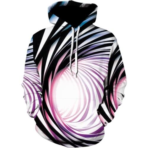 Pop Punk Hip hop Dizzy Arts 3D Hoodies Men/Women Sweatshirt Male Hooded Good Hoodies Psychedelic Vortex Pullover Hoody Clothing