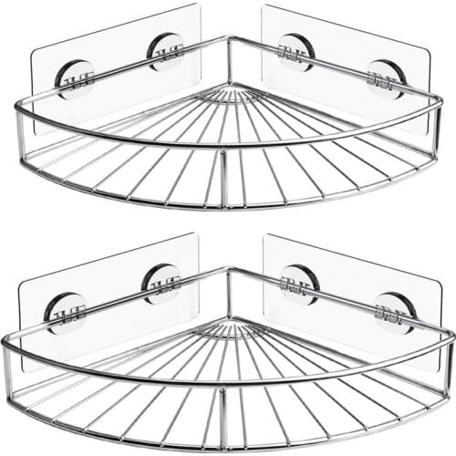 Stainless Steel Bathroom Corner Shelf Shower Shampoo Soap Cosmetic Shelves Kitchen Accessories Storage Organizer Rack Holder