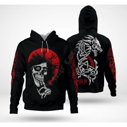Viking Tattoo 3D Hoodies Printed Pullover Men For Women Funny Sweatshirts Fashion Cosplay Apparel Sweater Drop Shipping 02