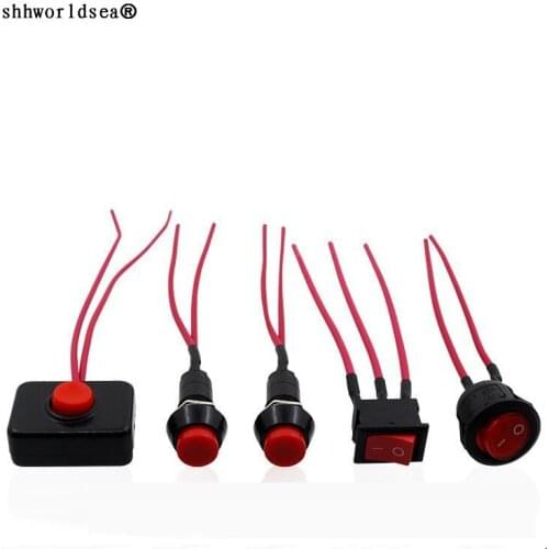 Worldgolden 2pin 3pin Car and motorcycle modified horn button headlights fog light switch LED spotlight with lock button switch