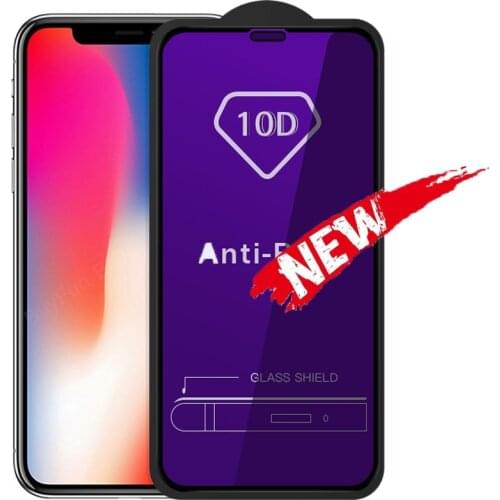 10D Tempered Glass For IPhone 13 12 mini 11 pro xs max xr x Screen Protector Glass For ipfone ifone 13pro Anti Blue Light Film