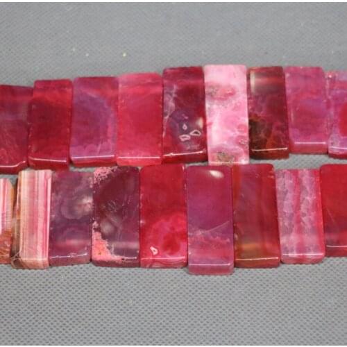 15.5inch/Full Strand Red Color Druzy Gems Stone Beaded - Slab Slice Raw Connector Beads Pendant Polished- C-1918