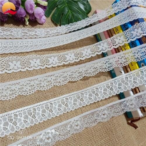 2.5-3.2CM S1785 White Lace Ribbon Bilateral Handicrafts Embroidery Mesh Lace Ribbon Fabric Ribbon DIY Sewing Skirt Accessories