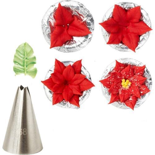 #68 Small Size Leaves Nozzle Stainless Steel Cream Head Cake Cream Decorating Tips Pastry Tools Bakeware