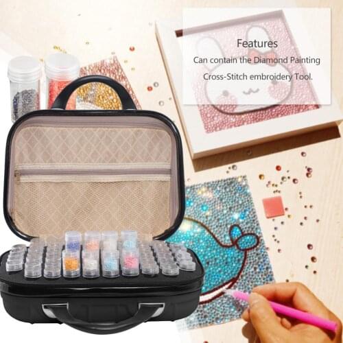 84/132 Bottles Diamond Painting Storage Box Bead Storage Container Handbag Diamond Painting Accessories Tools Storage Box