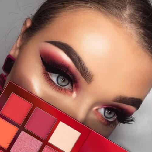 9 Colors Cosmetics Hot Sale Glitter Matte Eyeshadow Palette Make Up Palette Matte Pigmented Eye Shadow Powder For Girls MA