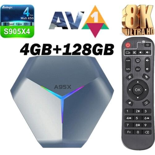 A95X F4 TV BOX Android 10.0 smart tv 8k Set-top box 2.4G/5G WiFi Bluethooth Smart Android Tv box 64GB 128G Google Youtube Play
