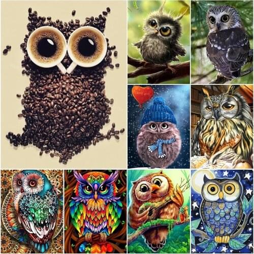 5D DIY Diamant Malerei Tier Eule Stickerei Voller Diamanten Mosaik Kreuzstich Kit Strass Kunst Bild Dekoration Geschenk