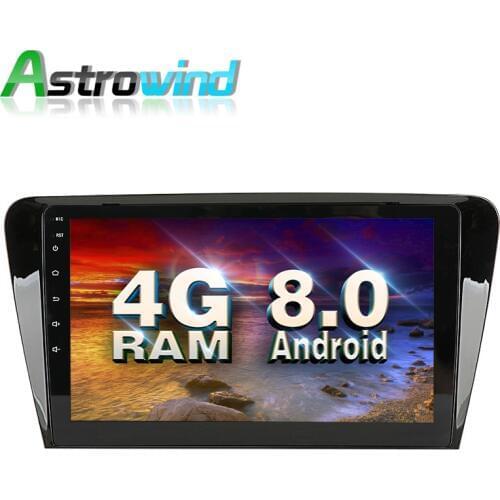 Android 8.0 System 4G RAM Car DVD GPS Navigation System Stereo Media Auto Radio Audio Video for Skoda Octavia A7 2013 2014 2015