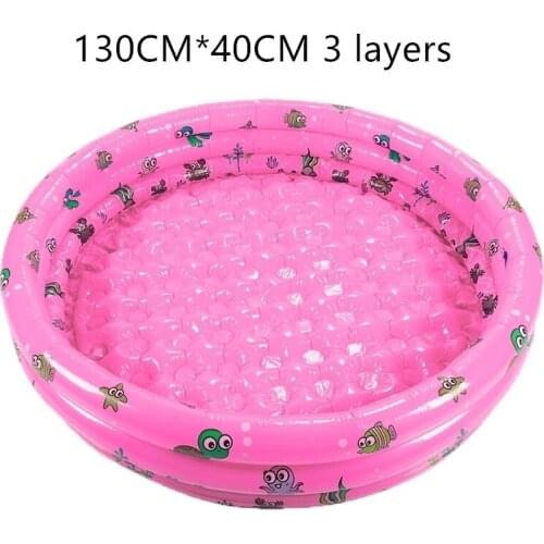 100/130/150cm Swimming Pool Thickened Inflatable Swimming Pool Round lovely Animal Printed Bottom For Family Kids Baby Adult