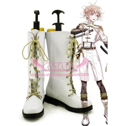 Touken Ranbu Online Monoyoshi Sadamune White Shoes Cosplay Boots CosplayLove For Halloween Christmas Party