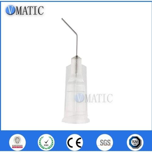 Free Shipping 27G Clear 0.5'' Length 45 Degree Bend Bent Dispensing Needle Tips Blunt Stainless Steel Dispenser Needles 1/2 Inch