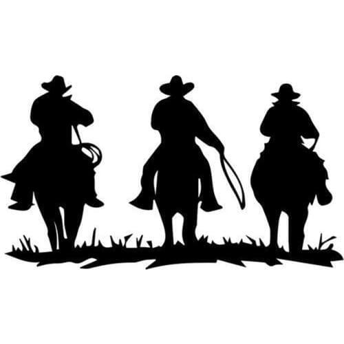 Cowboys Riding Horse Western Car Window Vinyl Decal Sticker Handsome And Cool Stickers