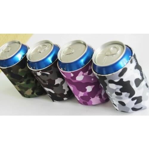 Camouflage Pattern Insulated Cooler Bags Cold Pack Bolsas Thermal Can Cooler For Beer Food Cans Neoprene Picnic Cooler