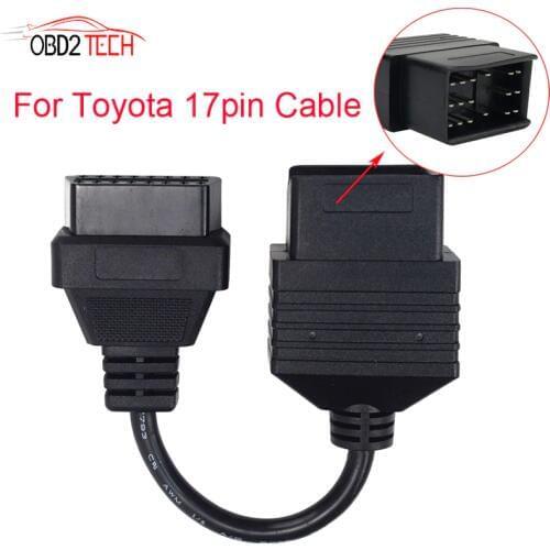 Hot Selling Product OBD 2 obd-ii Connector for toyota 17pin to 16 Pin OBD2 Adapter Car Cable