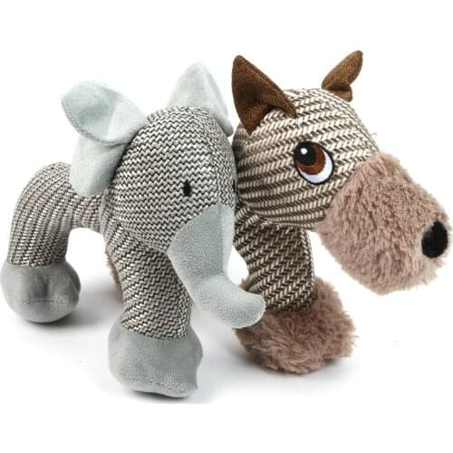 New Linen Puppy Medium Dog Toy Animals Shapes Pet Squeak Chew Toys for Small Dogs Beagle York Mascotas Accessories Monkey Horse