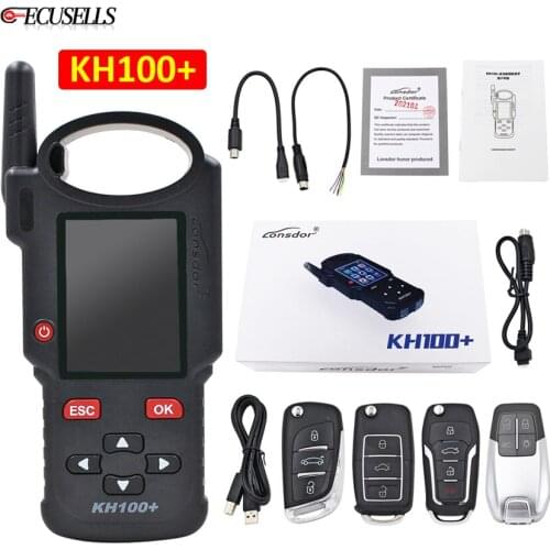 Lonsdor KH100+ Hand-Held Remote Key Programmer Able to Access Control Key / Simulate / Generate Chip / Generate Remote