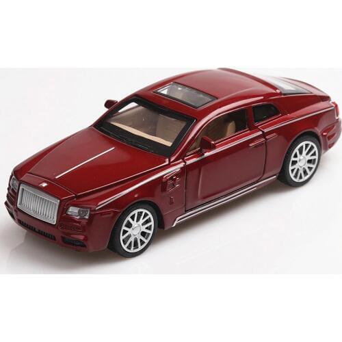 Car Model Phantom 2 Open Door Super Sports Car Coupe Alloy Car Model 1:32 Sound and Light Pull Back Car Kids Gifts