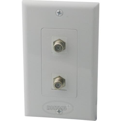 1 Gang 2 X F head TV wall plate with female to female connector