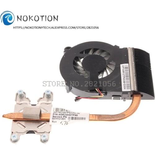 NOKOTION 649952-001 DA0R24MB6F0 DA0R24MB6G0 Radiator For HP G4-1000 G6-1000 heatsink cooling with fan