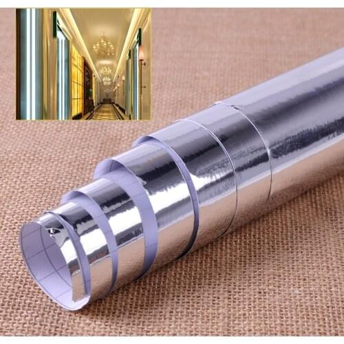 New Wall Sticker DIY Foil Kitchen Mirror Decorative Self-adhesive Window Decal Waterproof Bathroom