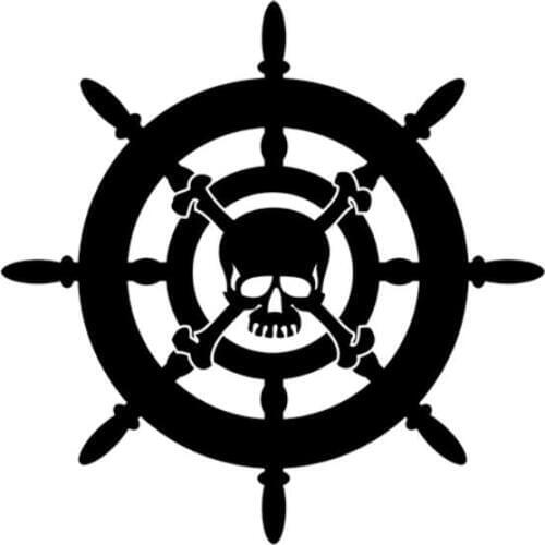 New Design Pirate Style Skull Die Cut Vinyl Car Windshield Decor Car Decals L162