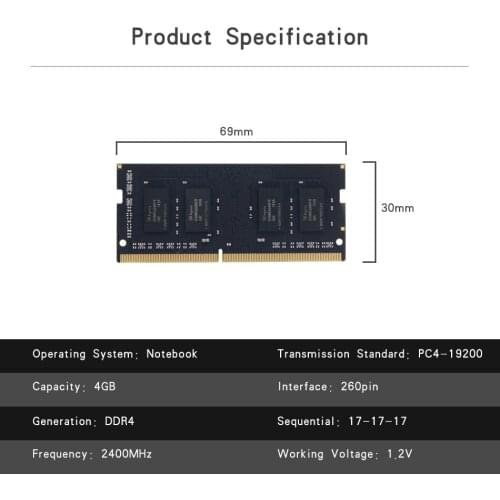 Selling KingSpec DDR4 4GB 8GB 16GB 32GB RAM NOTEBOOK MEMORY 2666Mhz 260pin High performance Speed 1.2V FREESHIPPING DDR4-NB-4G