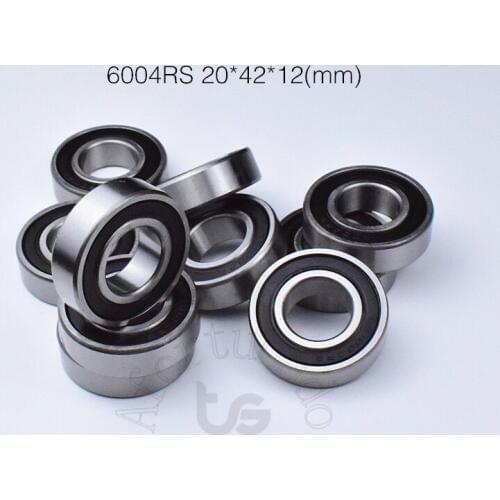 6004RS 20*42*12mm 1Piece bearing rubber sealing bearings chrome steel deep groove bearing 6004 6004RS bearings