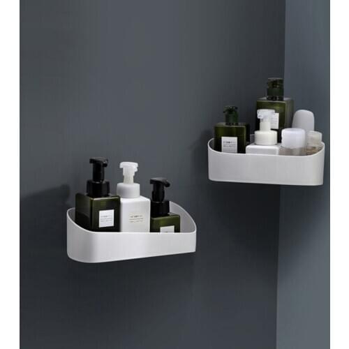 Punch-free Toilet Bathroom Shelf Bathroom Shampoo Rack Bathroom Accessories Kitchen Wall Mounted Bathroom Holder for home