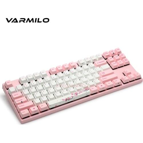 Varmilo MYD68 Sakura Cherry Blossom Mechanical Keyboard Pink Cherry MX Switch Game Office Bluetooth Wireless Keyboard