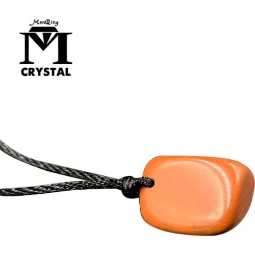 Drop shipping natural red jade Gemstone Pendant quartz crystal rough gravel healing Reiki stone Jewelry necklace