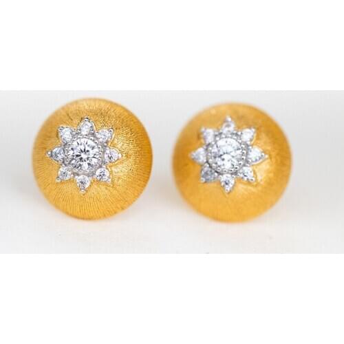 S925Sterling Silver Luxury Gorgeous Pendant Stud Earrings Full Mini CZ Bride Wedding Actor Dancer Appointment Party Show Earring