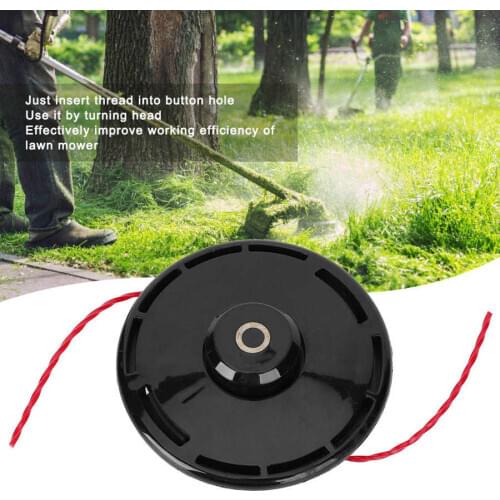 Trimmer Head Replacement Grass Trimmer Lawn Mower Brush Cutter Garden Tool Plastic Black Strimmer Head