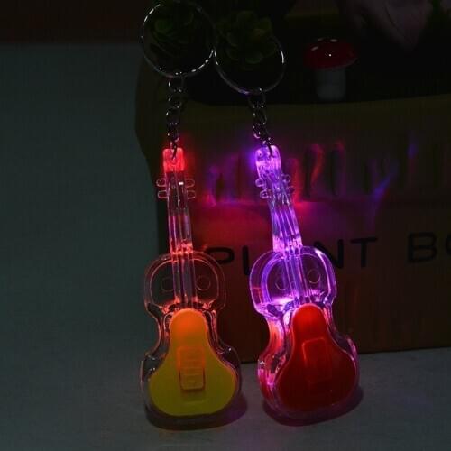 LED violin key chain key ring