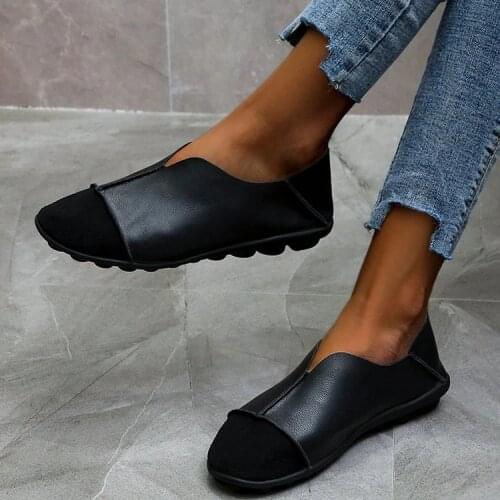 Women Shoes Spring Moccasins Mother Loafers Soft Flats Casual Female Driving Ballet Footwear Autumn Soft Sole Leather Shoes