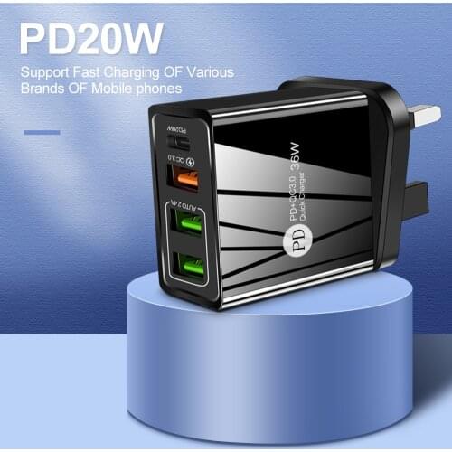 PD 20W USB Charger 3.0 Quick Charge For iPhone 12 PRO MAX Samsung Xiaomi mi Wall Mobile Phone Charger EU US USB Fast Chargers