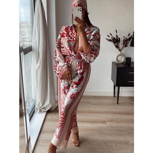 Xikom 2021 Summer Women Vintage Totem Floral Print Shirt Female Single Breasted Chic top Laidies loose casual Shirt