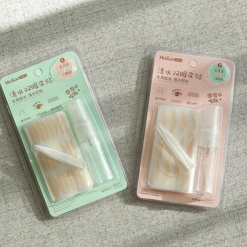 120 Invisible Double Eyelid Sticker Lace Mesh No Glue Needed S/L Double Eyelid Tape Big Eyes Make Up Eyelid Sticker