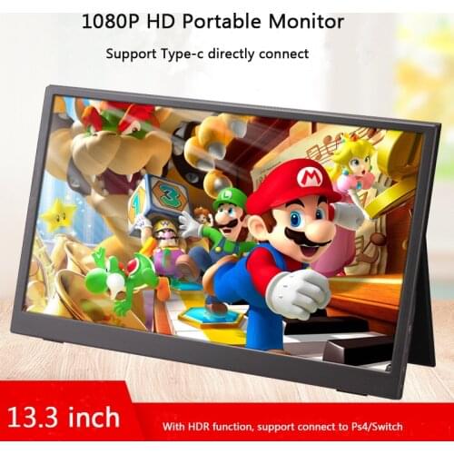 13.3 inch screen with HD Type c USB port gaming Full HD 1920*1080P Portable Monitor