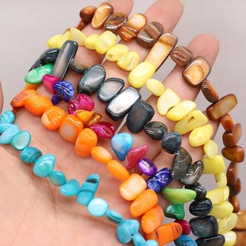 2021 New Style Fashion Natural Shell Irregular Rainbow Shell Beads For Jewelry Making DIY Necklace Bracelet Anklet Accessory