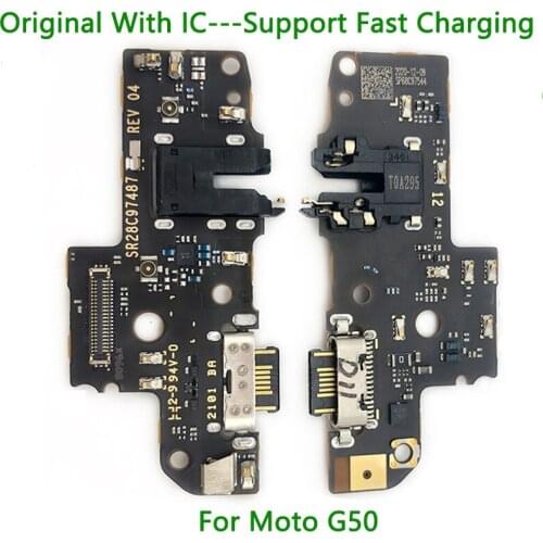 5pcs For Moto G50 Original New USB Charging Port Connector Flex Cable For Moto G50 Connector De Carga Dock Flex