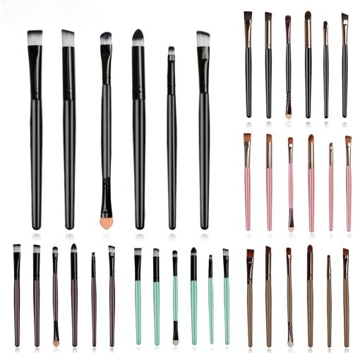 6pcs Eye Brushes Makeup Brushes Set Eye Shadow Brushes Cosmetics Candy Color
