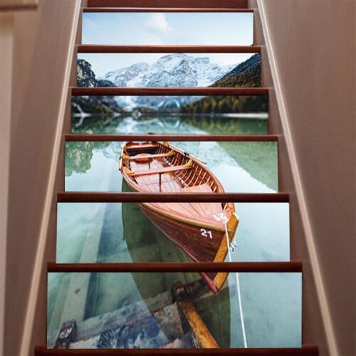 6pcs/set 18cm x 100cm Landscape of Thailand Stairs Decoration Wallpaper Art Pegatinas De Pared Home Decor Mural LT011