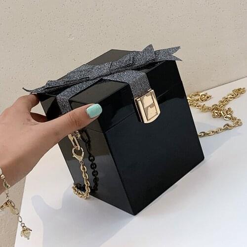 Acrylic Transparent Box bag 2021 Summer New High-quality PVC Womens Designer Handbag Luxury brand Shoulder Messenger Bag Travel