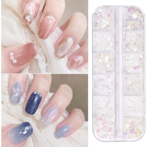 Nail Art Accessories Shaped Cellophane Candy Paper Fragments Nail Art Stickers Love Stars And Moon Nail Art Butterfly Decoration