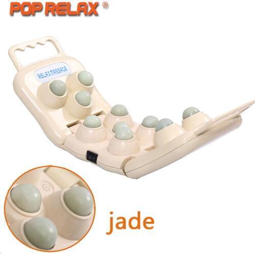 POP RELAX 11 Balls Real Jade Roller Massager Projector LED Photon Light Infrared Knee Pain Relief Therapy Device Body Heater