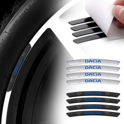 4PCS/set Car Decal aluminum Sticker Wheels Rims Racing Car Sticker For Dacia Duster Megane Scenic Logan Laguna Zoe Koleos