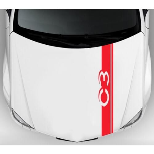 Car Sticker For Citroen C3 Aircross Origins Shine Picasso 1.6 MT VT VTR+ Exclusive Airdream+ Car Accessories Hood Bonnet Decals