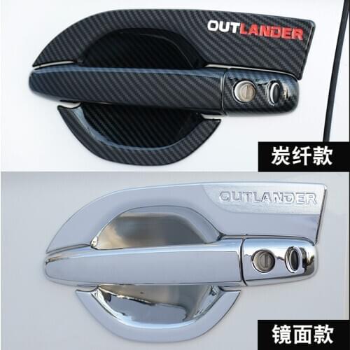 Car Styling ABS Chrome Door Handle Bowl Door handle Protective covering Cover Trim For 2013-2018 Mitsubishi Outlander